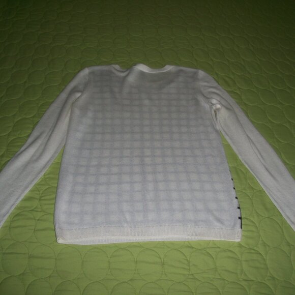 Ann Taylor White/Black Long Sleeve Sweater Size XSP - Picture 9 of 15